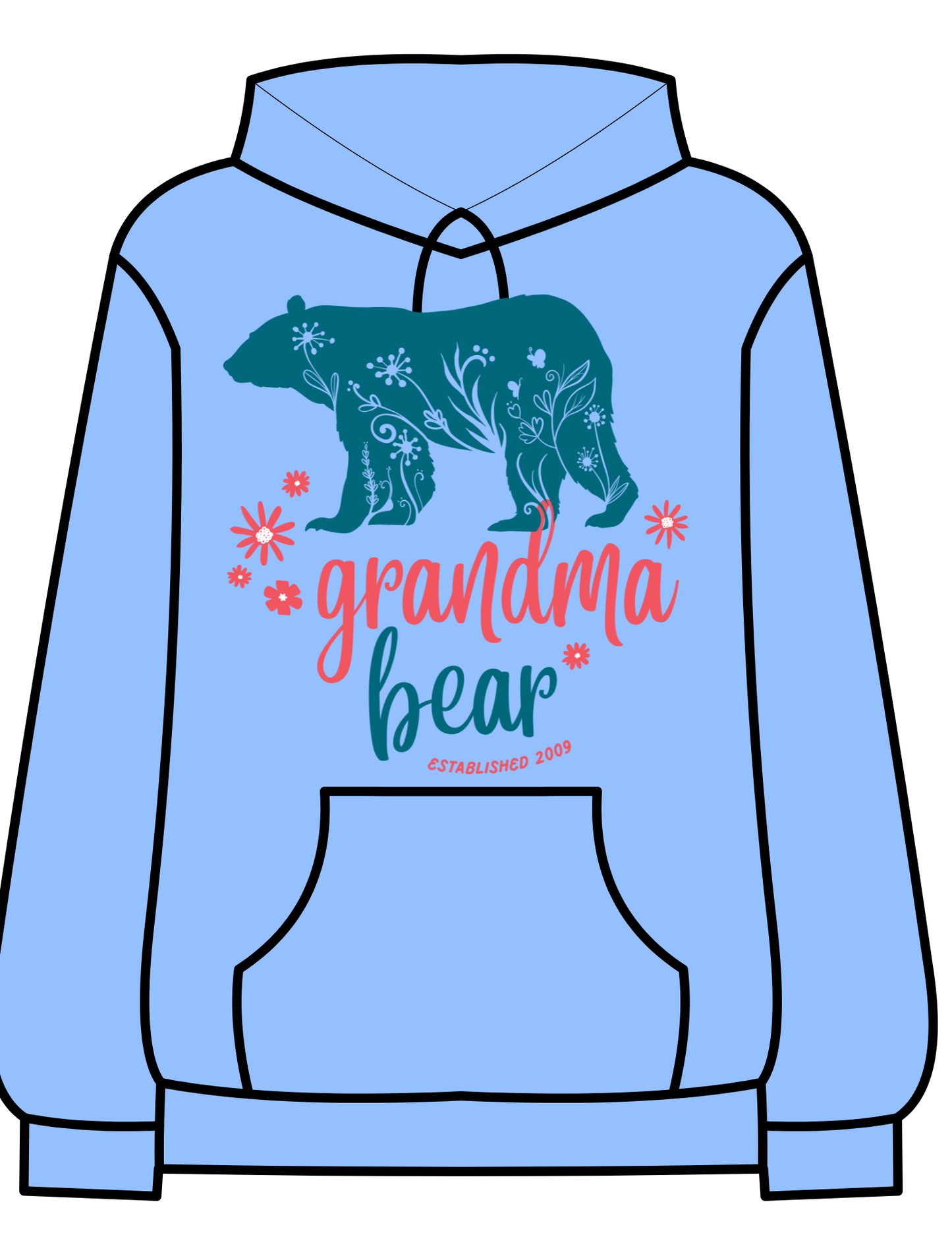 π» Grandma Bear β EST. 2009 Hoodie