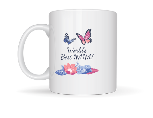 🦋 World’s Best NANA! – Ceramic Mug