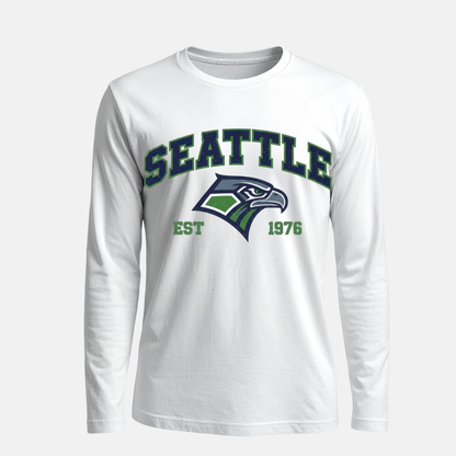 “Seattle 1976 retro football long sleeve shirt”