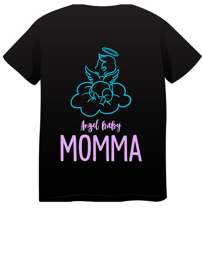 “Angel Baby MOMMA memorial t‑shirt with remembrance design”