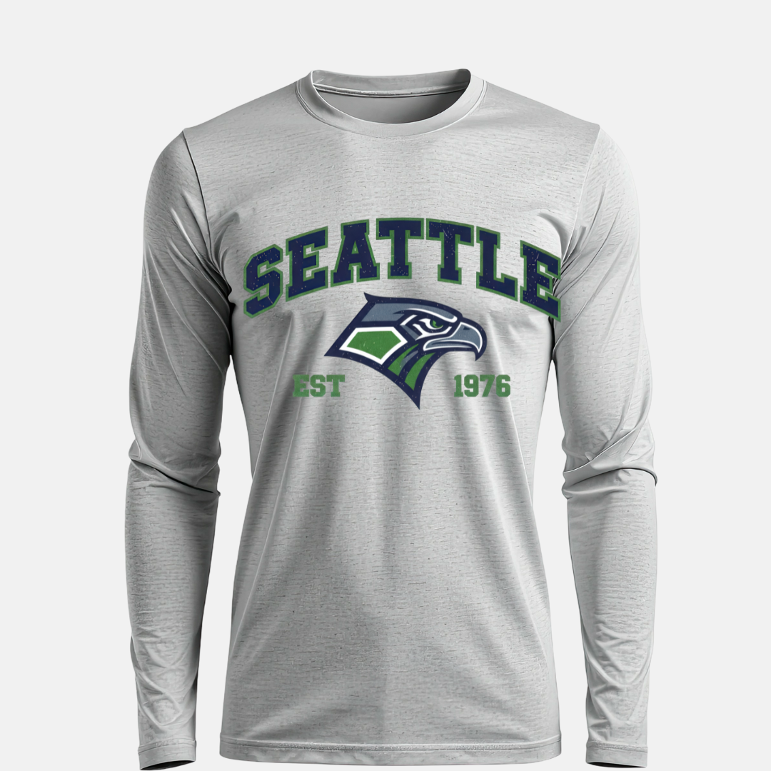 Seattle Seahawks 1976 Retro Long sleeve T shirt