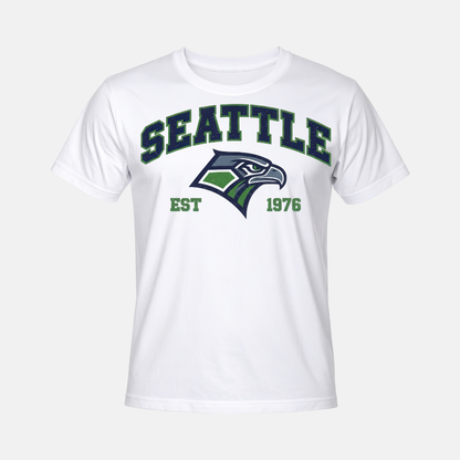 “Seattle 1976 retro football short sleeve tee”