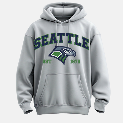 “Seattle 1976 retro football hoodie in vintage style”