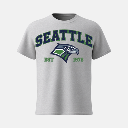 “Seattle 1976 retro football short sleeve tee”