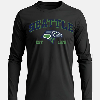 “Seattle 1976 retro football long sleeve shirt”