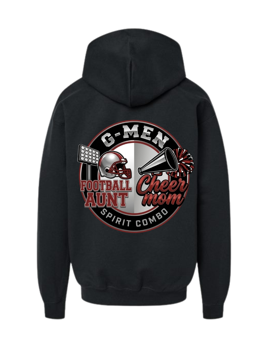 G-MEN Football Aunt & Cheer Mom Spirit Combo Unisex Hoodie | Custom Game Day Apparel