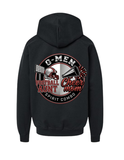 G-MEN Football Aunt & Cheer Mom Spirit Combo Unisex Hoodie | Custom Game Day Apparel