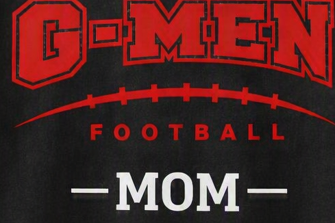 🏈 G‑MEN Mom Fan Gear Crewneck – Black & Red Edition